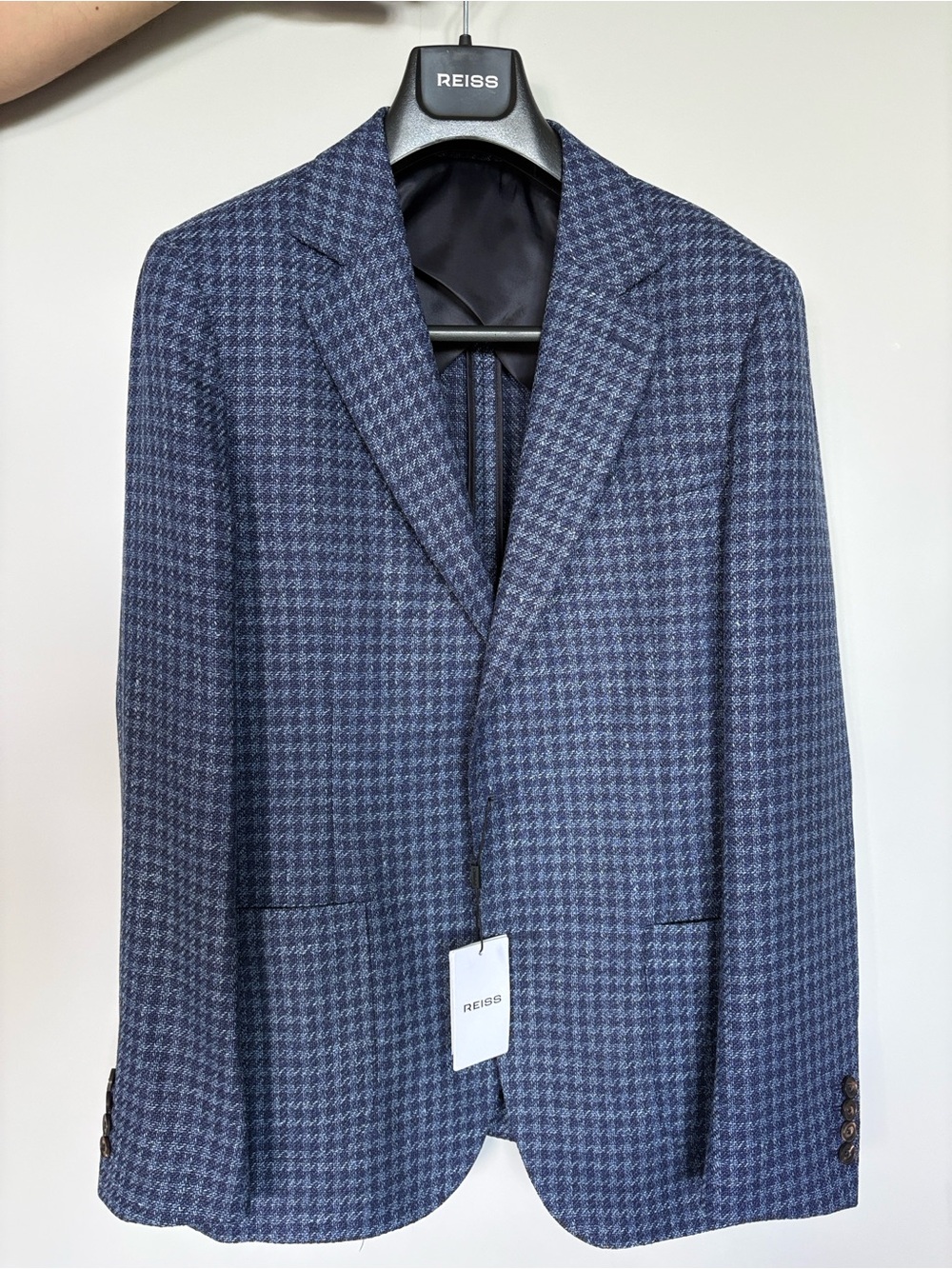 Reiss Blue Houndstooth Sport Coat